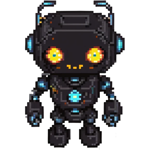 robot with glowing eyes emoji
