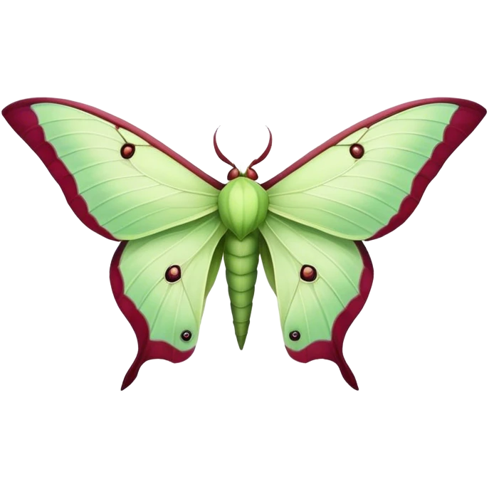 luna moth Burgundy emoji