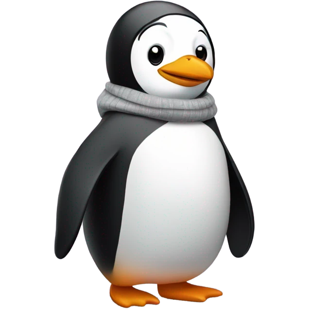 Penguin wearing a hoodie emoji