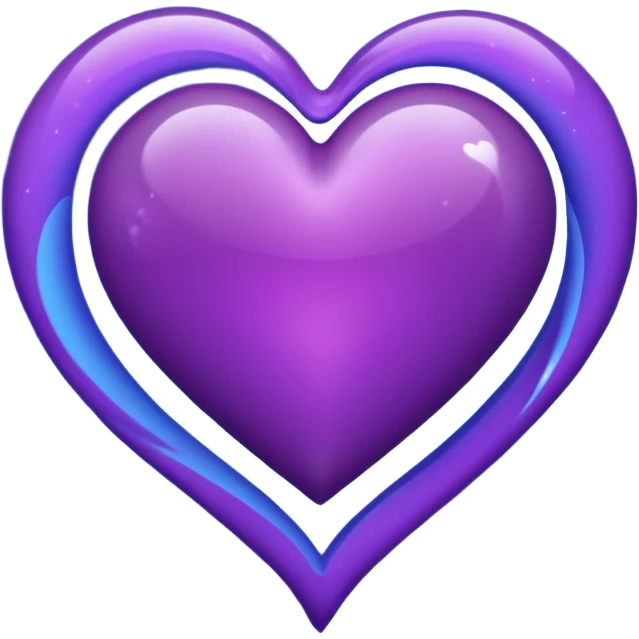 purple galaxy single heart  emoji