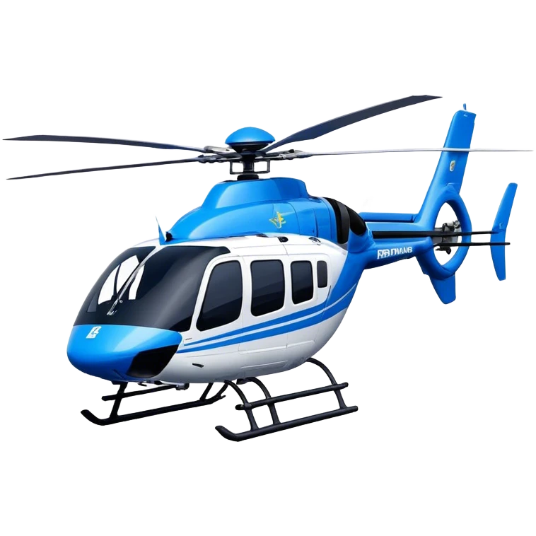 Eurocopter EC135 - Airbus Helicopters (Model Year: 2020) (Iconic colour: Blue and white) emoji