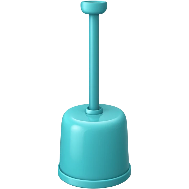 turquoise toilet plunger emoji