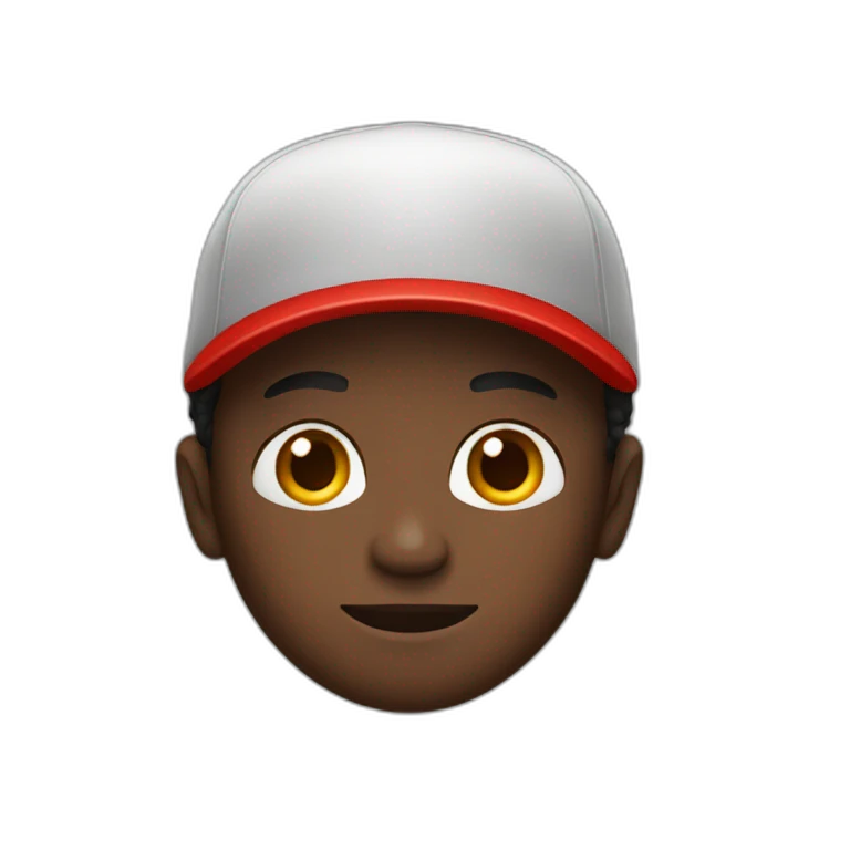 black man whit a red cap emoji