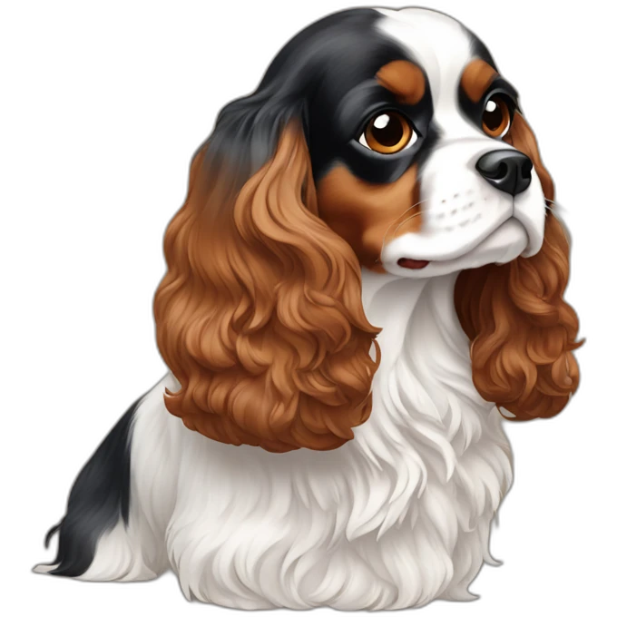 tricolor-king-charles-cavalier-spaniel emoji