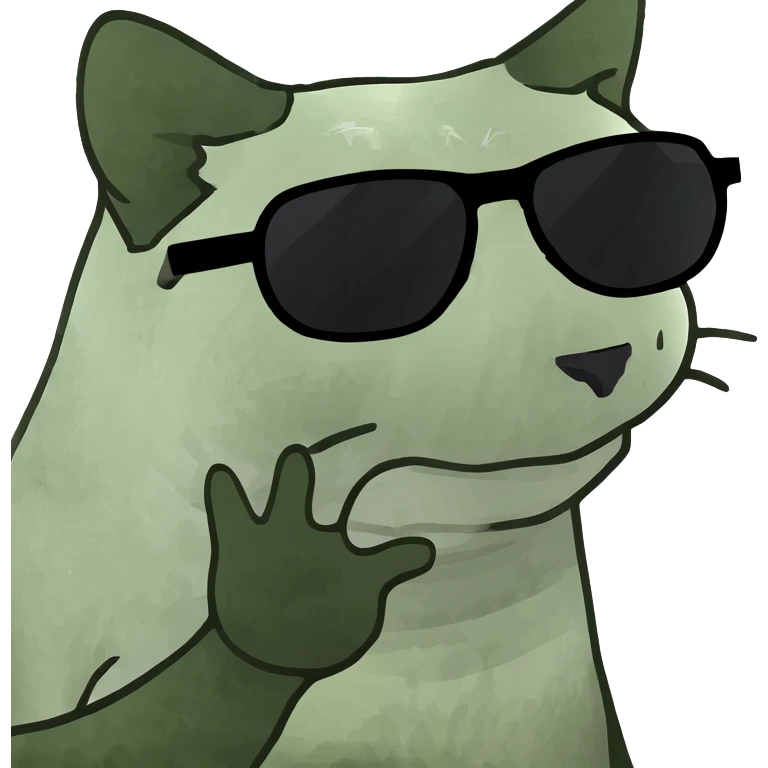 Cat with sunglasses emoji