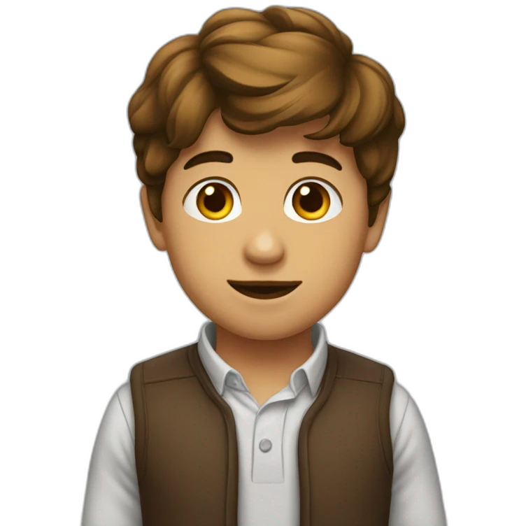garçon brun emoji