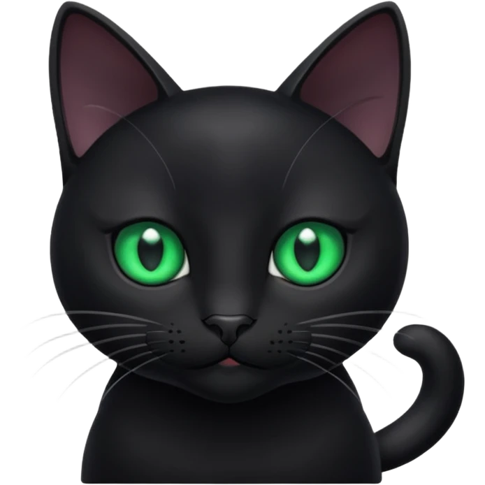 black cat side eyeing camera  emoji
