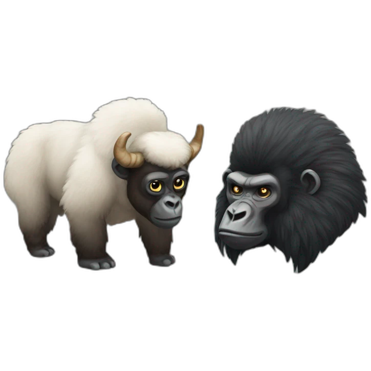 Gorilla Vs Horned Sheep emoji