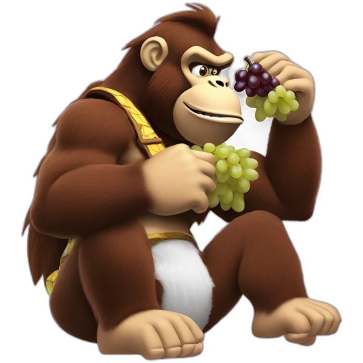 Donkey Kong Eating Grapes emoji