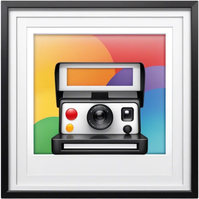 Polaroid photo booth emoji