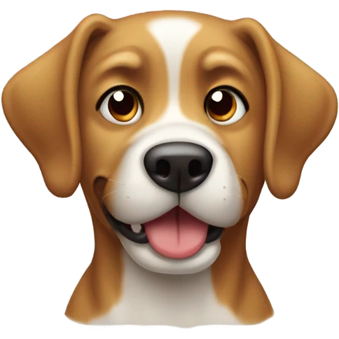 Un perro comiendo  emoji