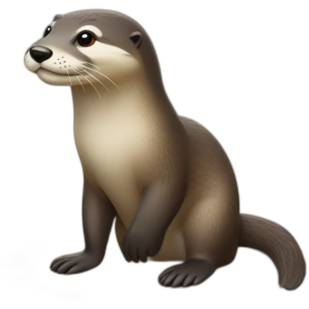 Loutre sur une plage emoji