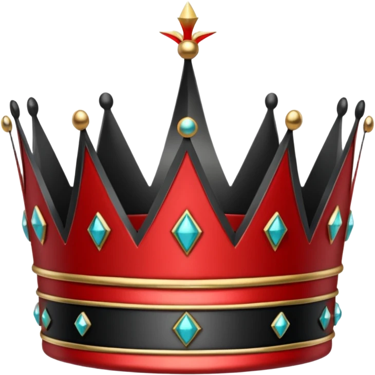 red and black crown emoji