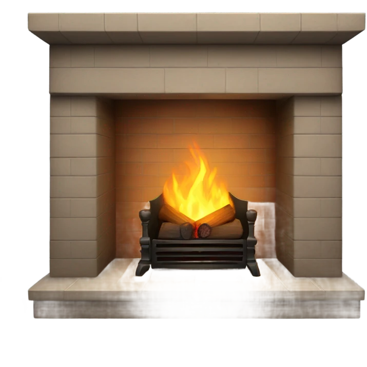 Realistic fireplace  emoji