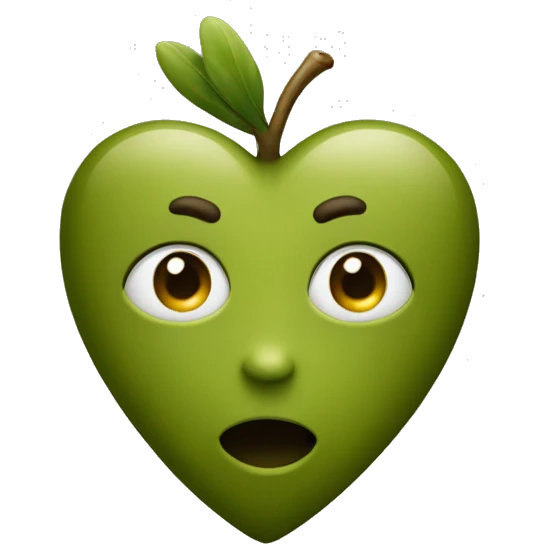 Olive green heart emoji