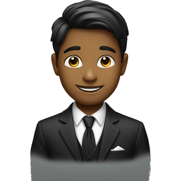 smiling boy in formal attire emoji