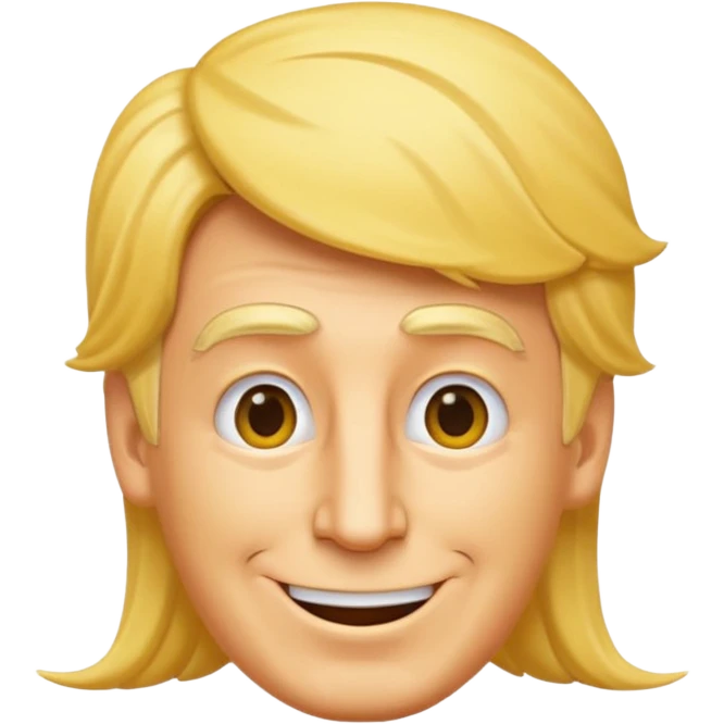 Lying long nose emoji with donald trump hair emoji