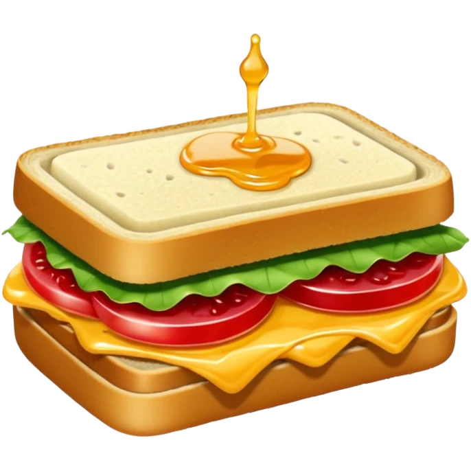 Un sandwich dorato con marmellata e mirtilli emoji