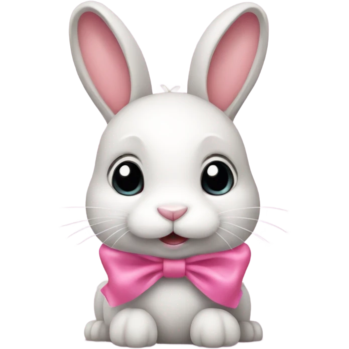 bunny with pink bow emoji