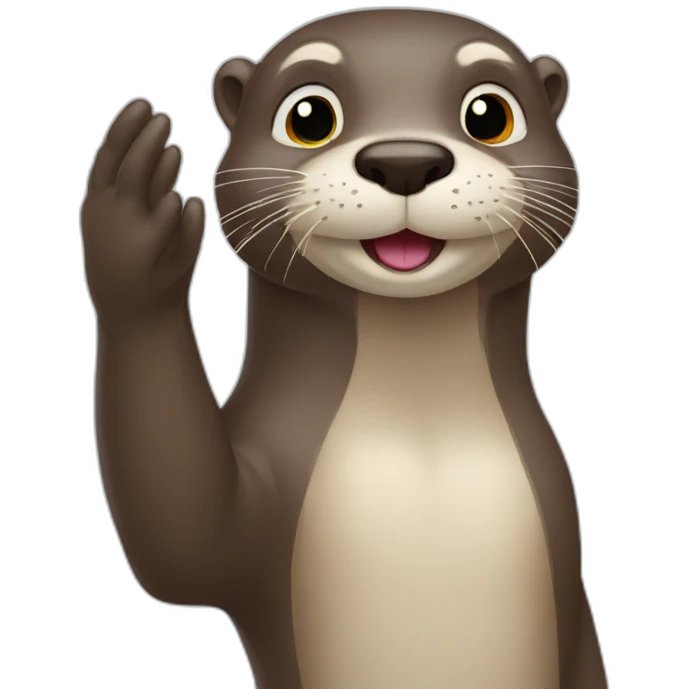 Otter salute emoji