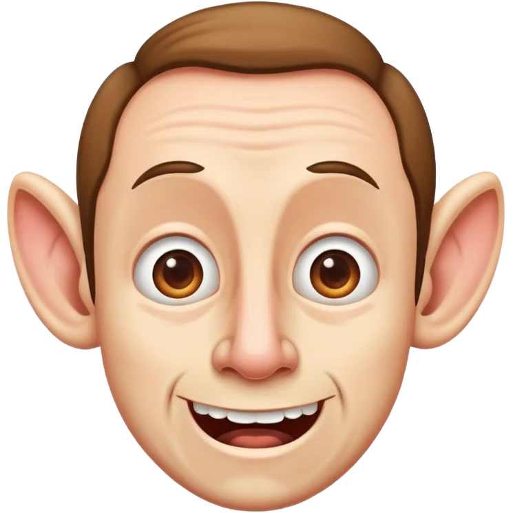 Man with big ears and big gums emoji