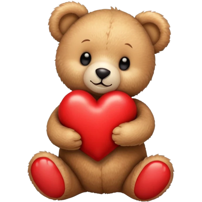 Teddy bear hugging heart emoji
