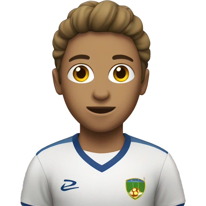 jugadora de futbol pateando pelta emoji
