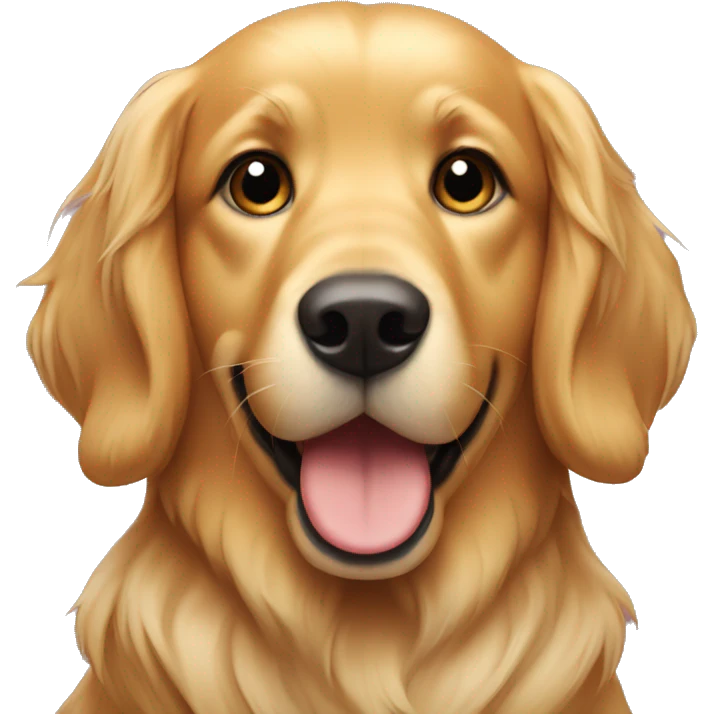 Golden retriever birthday cake emoji