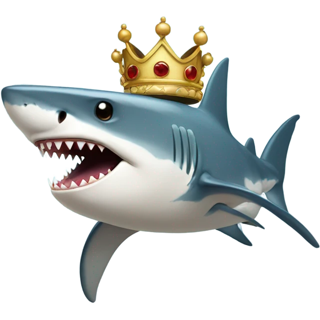 shark with a crown emoji