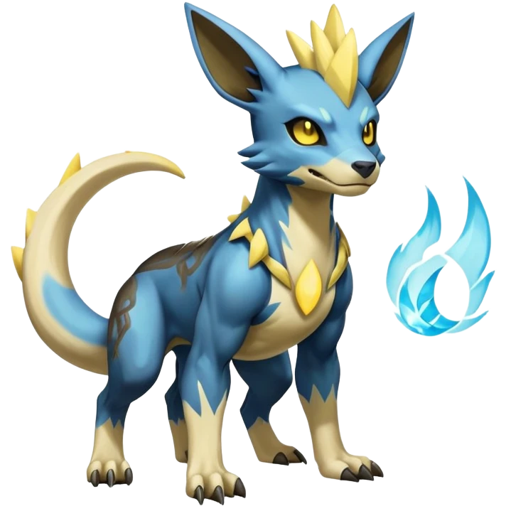 Manectric-Electrike-Lucio-Cubone-Umbreon-Marowak-Draco-Fakémon-hybrid-creature (full body), 4 legs emoji