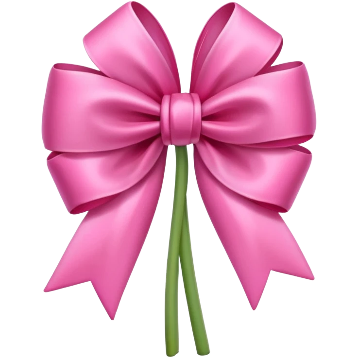 Pink tulips with a bow emoji