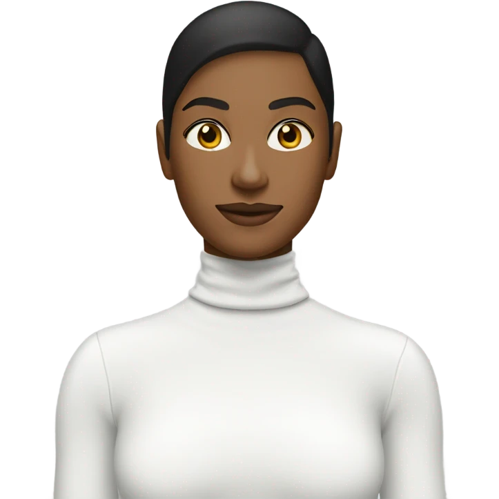 white longsleeved turtleneck bodysuit emoji