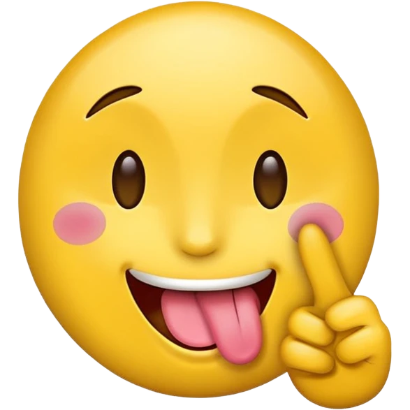 emoji with tongue out to the side and peace sign emoji