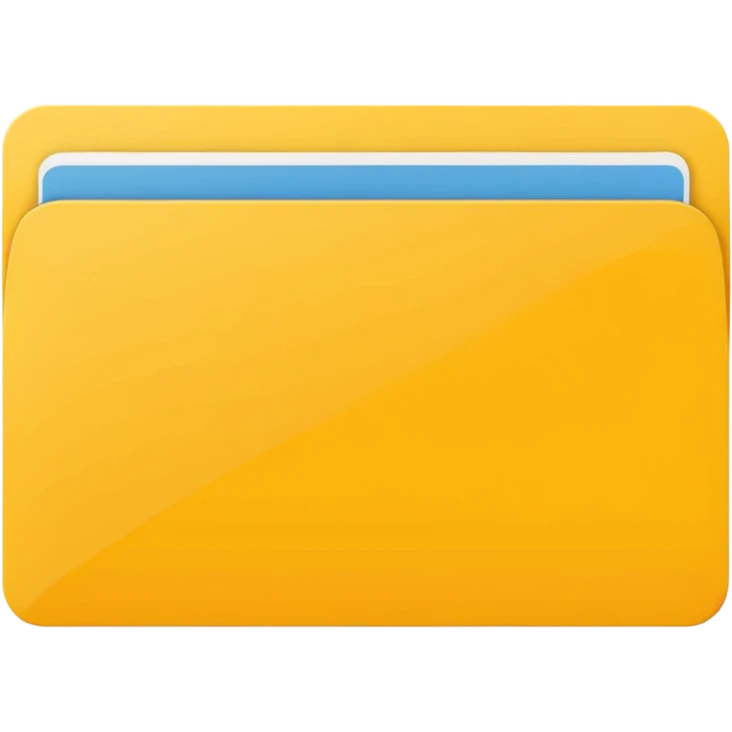 yellow flat card emoji