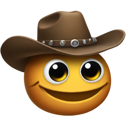 A caterpillar wearing a cowboy hat emoji