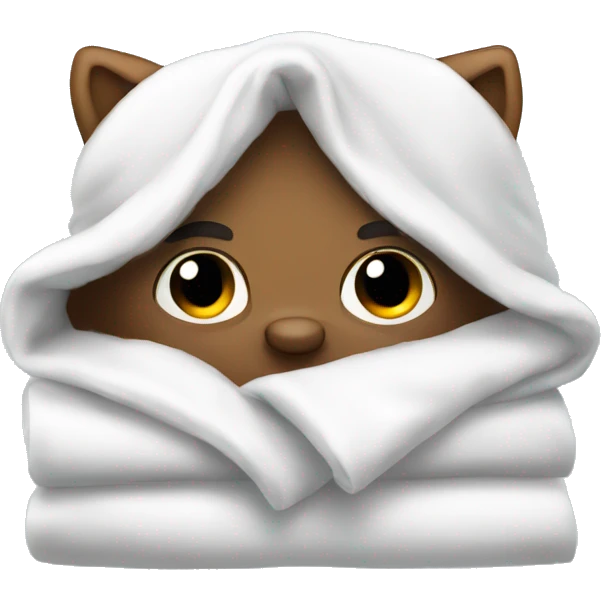 Cozy white blanket emoji