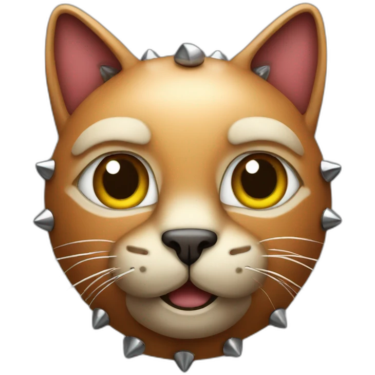 Leather cat with rivets  emoji