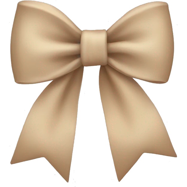 Beige bow  emoji