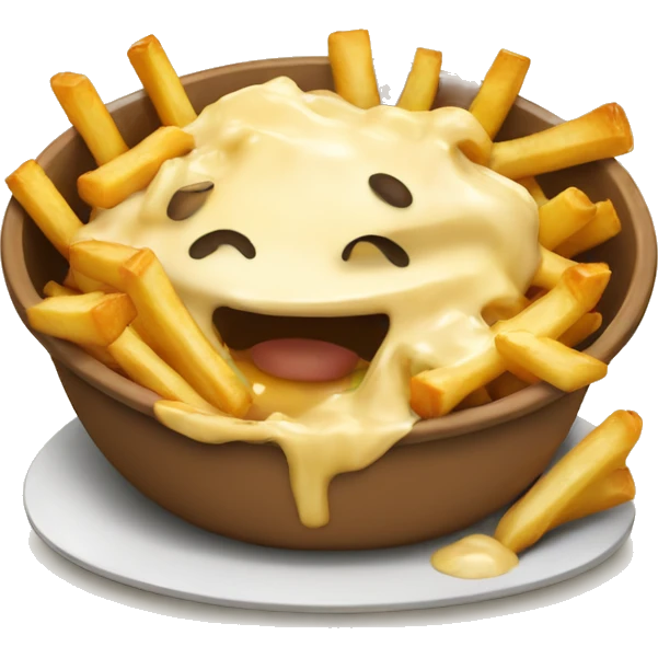 Poutine qui mange une poutine emoji