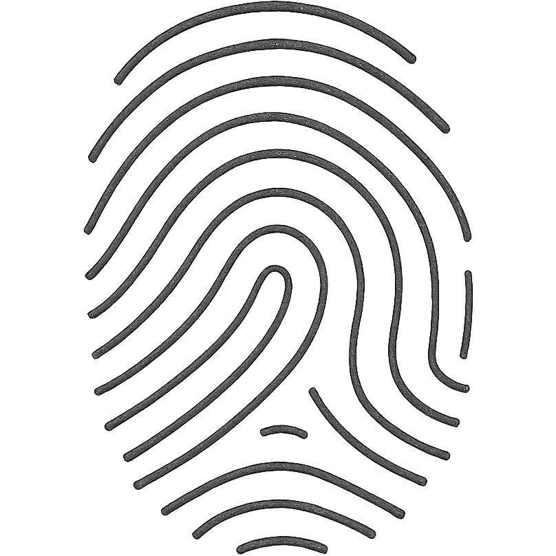 hand drawn outlined fingerprint icon emoji