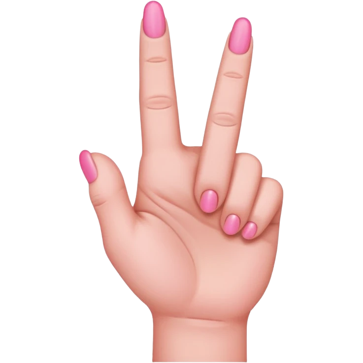 Pink middle finger emoji