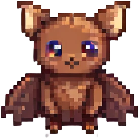 cute solid black bat emoji
