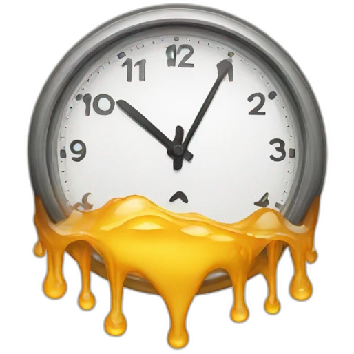 Melting clock emoji