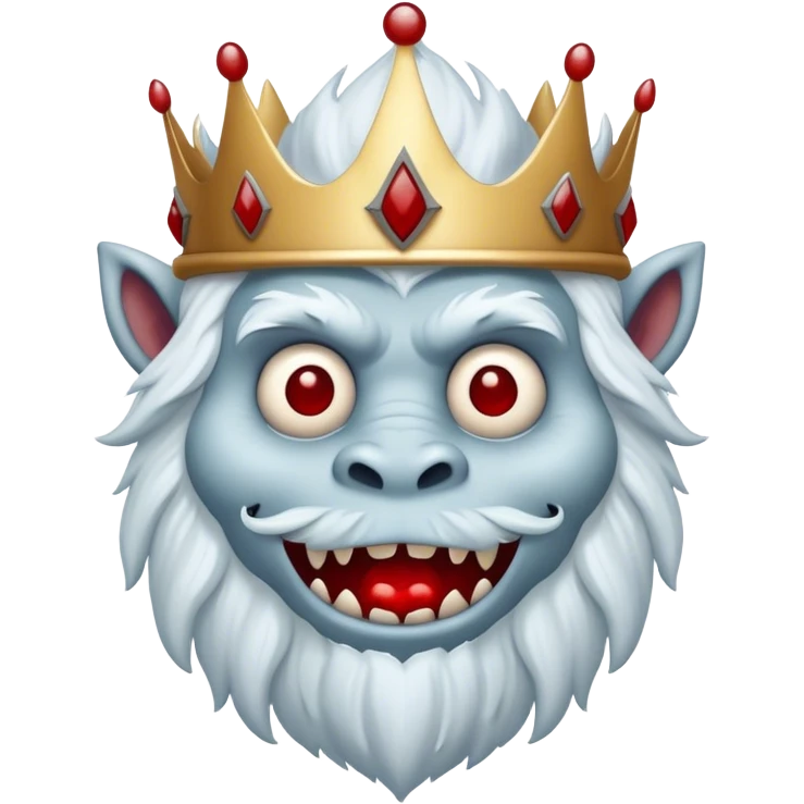 create me and emojis of yeti in blox fruit funny yeti should have crown blood on his hand and crepy smile emoji