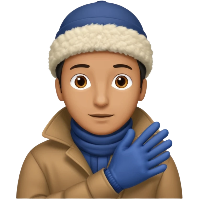 muslim man waiting outside in cold emoji