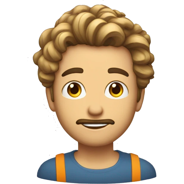 Homem de cabelo branco e curto a ler um jornal em dia de sol emoji