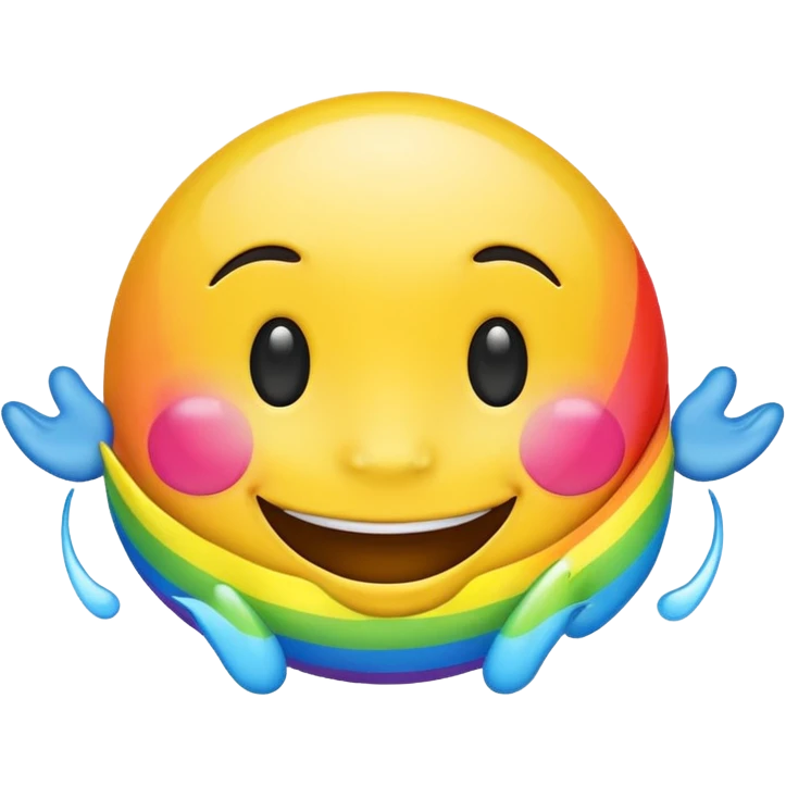 Rainbow happy emoji emoji