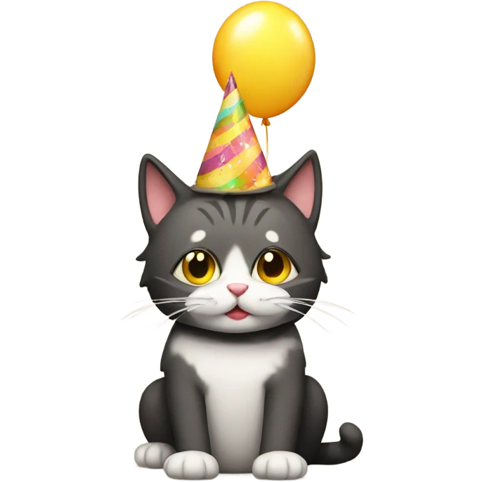 drunk birthday cat emoji