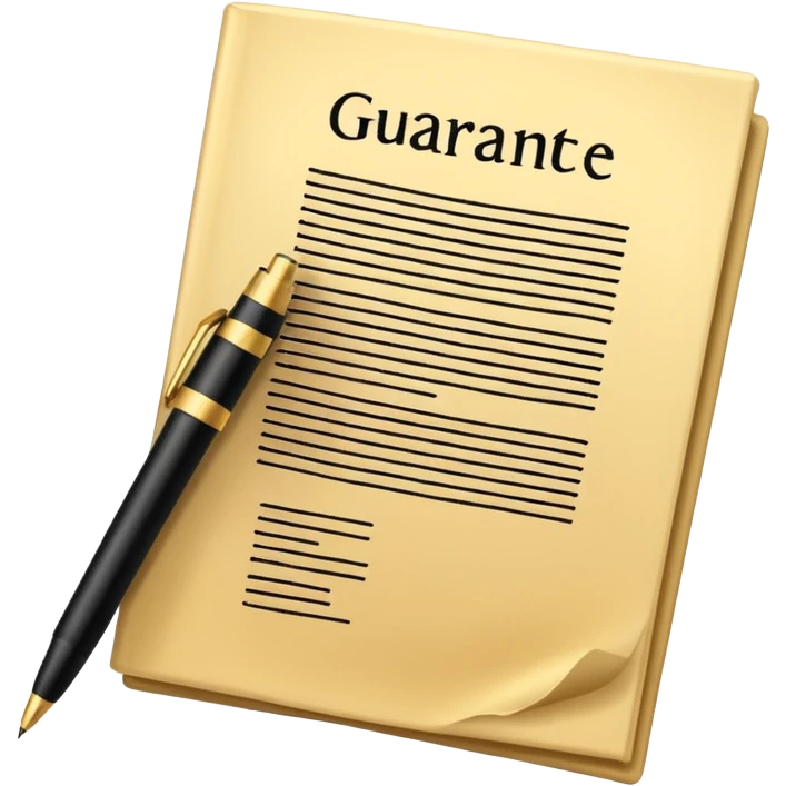 Professional safe guarantee contract golden paper signed emoji