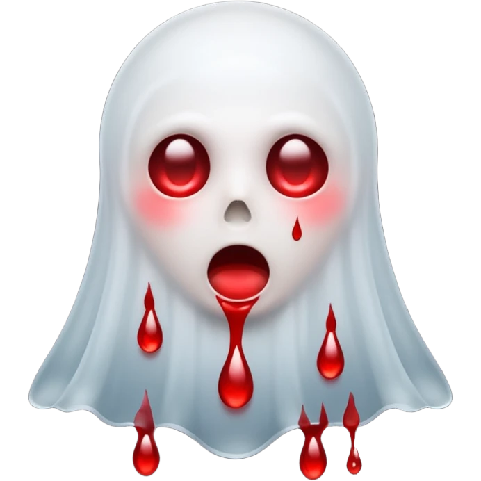ghost with blood drops emoji